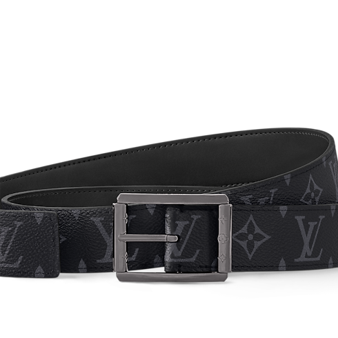 Monogram Eclipse Canvas Accessories New This Season Uptown 35mm Reversible Belt | Louis Vuitton ® (Product zoom)