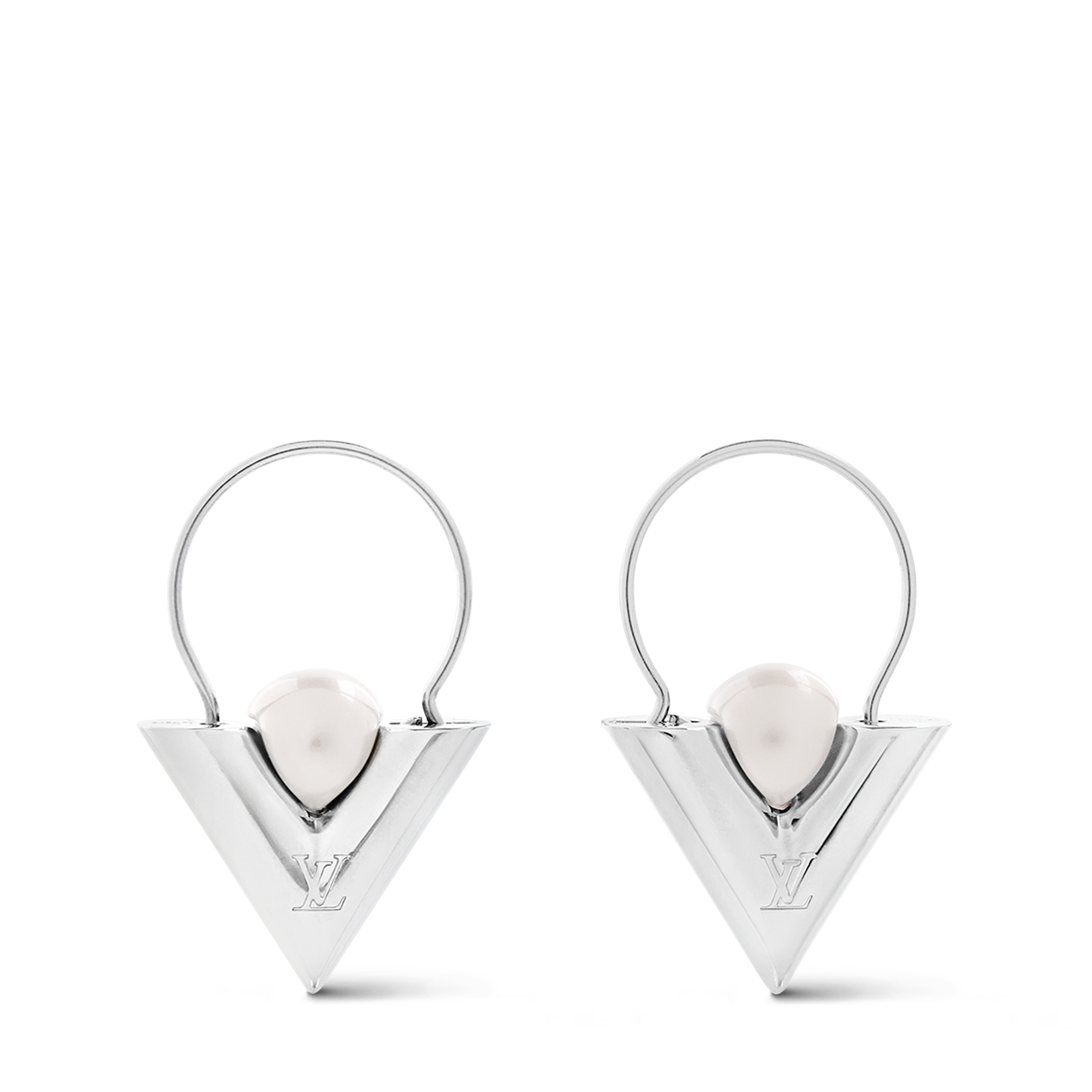 S00 Fashion Jewelry All Fashion Jewelry V For Vuitton Pearl And  Metal Earrings | Louis Vuitton ® (Product zoom)