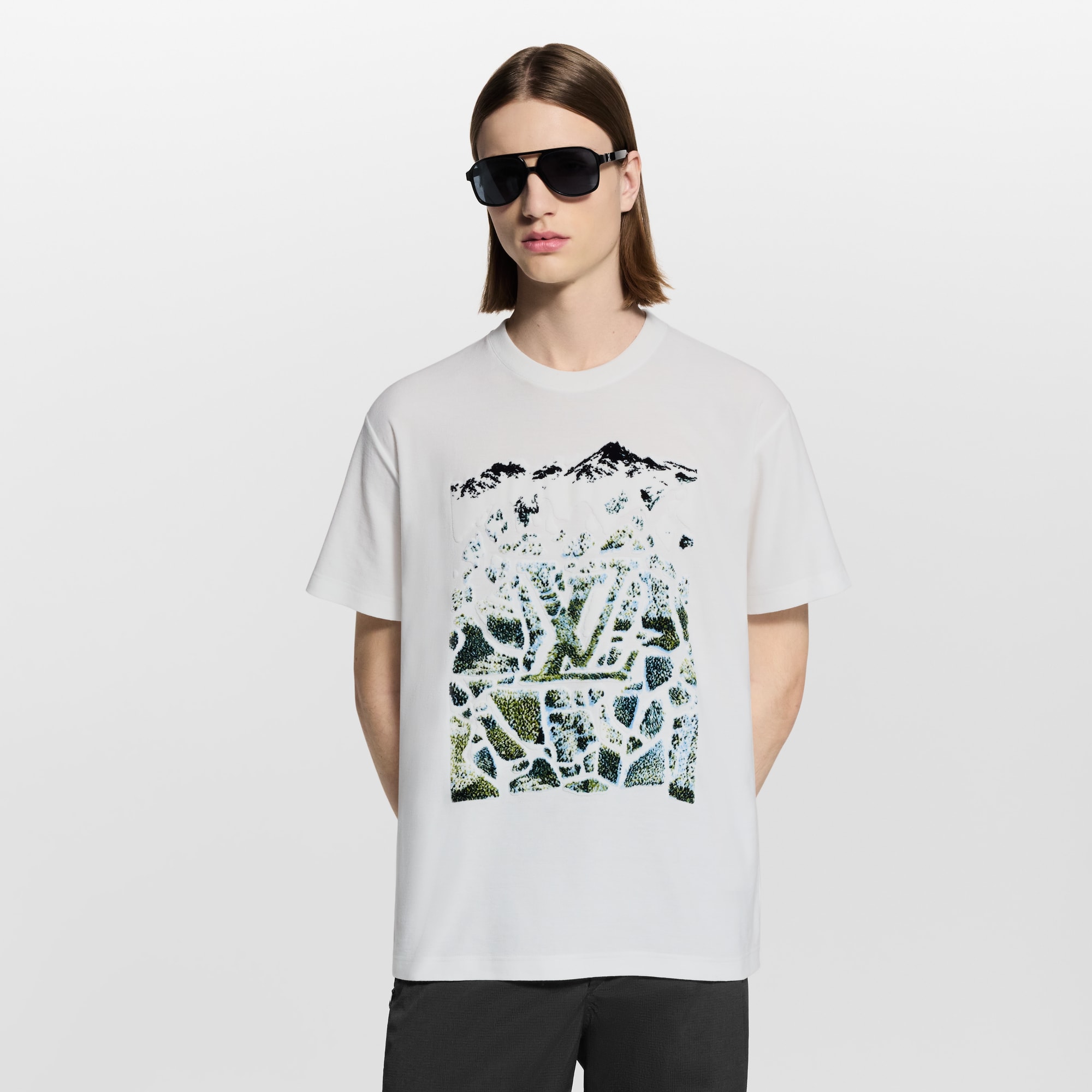  Ready-to-Wear T-Shirts and Polos Velvet Jacquard Short-Sleeved T-Shirt | Louis Vuitton ® (Product zoom)