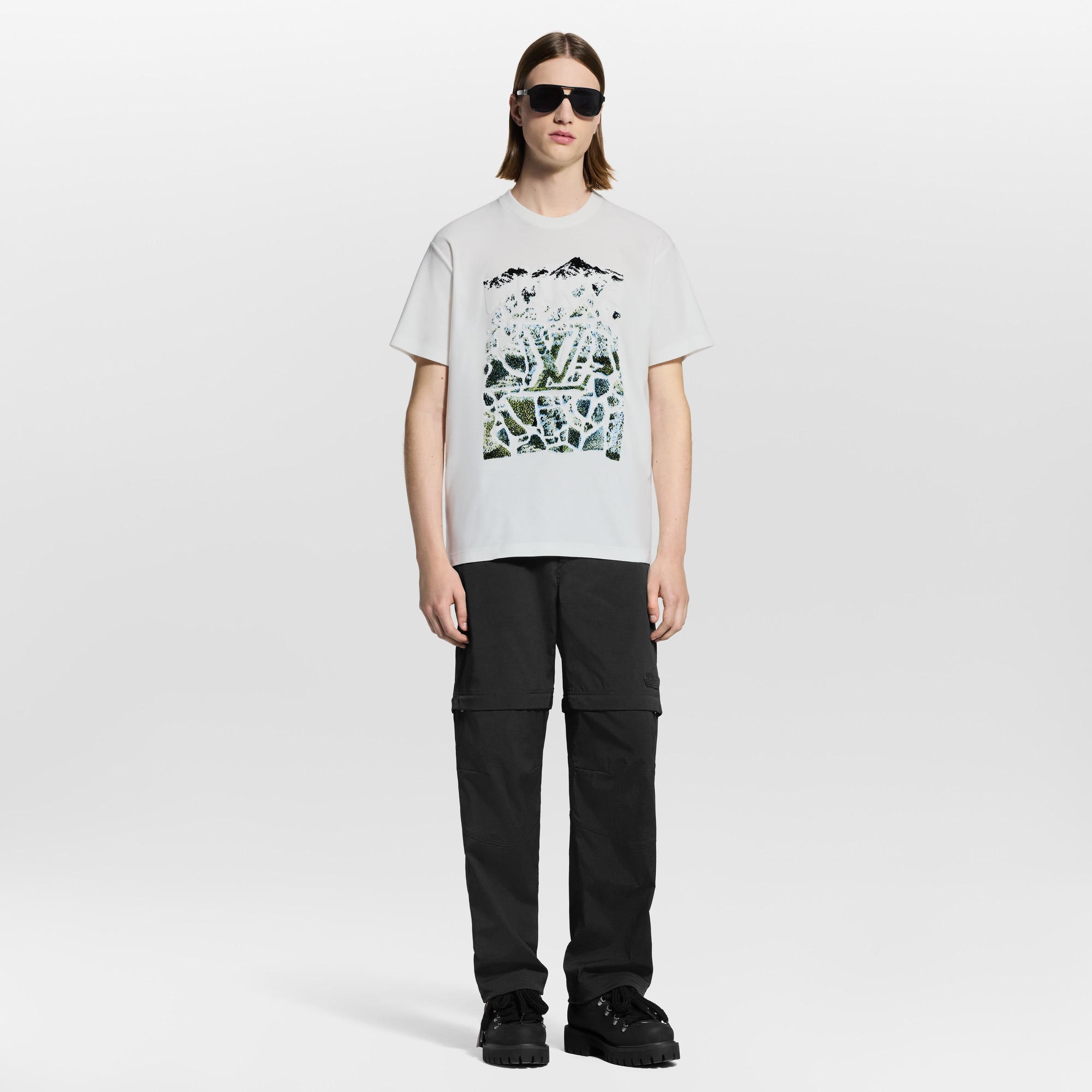  Ready-to-Wear T-Shirts and Polos Velvet Jacquard Short-Sleeved T-Shirt | Louis Vuitton ® (Product zoom)