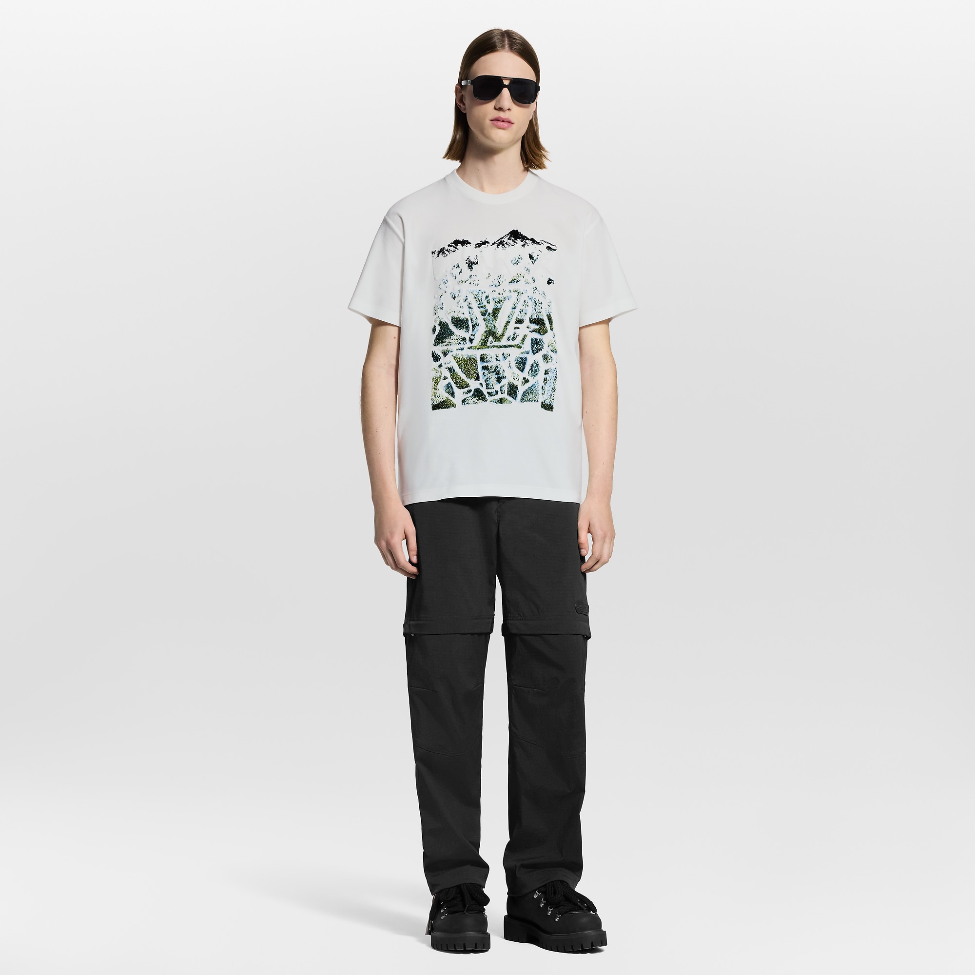 Velvet Jacquard Short-Sleeved T-Shirt