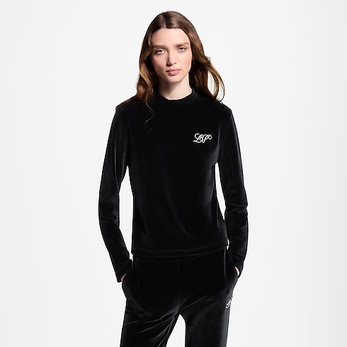 Ready-to-Wear Tops and Shirts Velvet Long-Sleeved Top | Louis Vuitton ® (Product zoom)