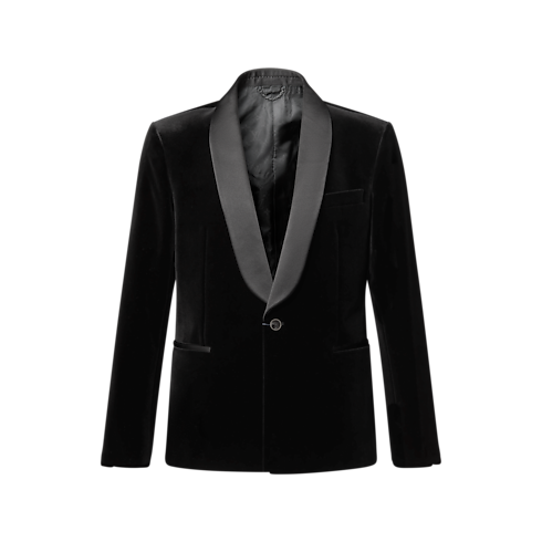 New In Men } Velvet Single-Breasted Tuxedo Jacket | Louis Vuitton ® (Product zoom)