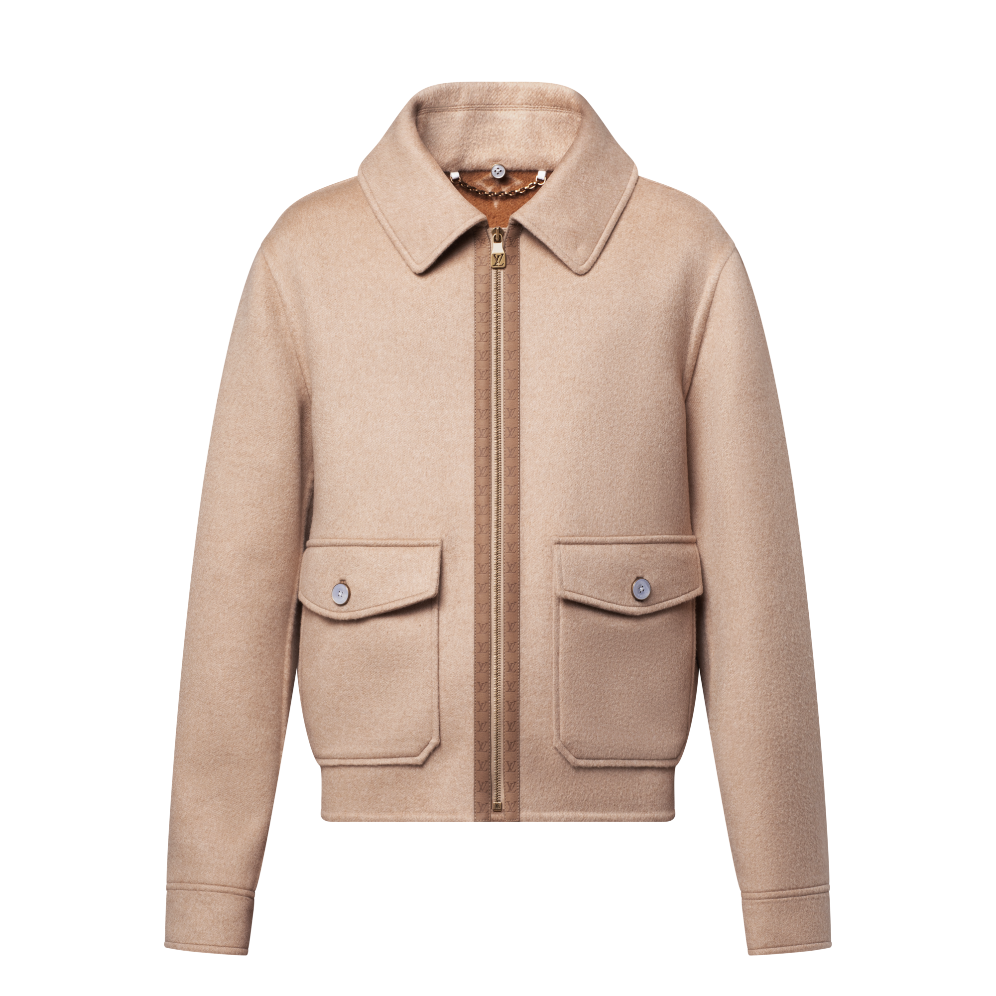  Ready-to-Wear Coats and Outerwear Vicuna-Cashmere Blend Double Face Blouson | Louis Vuitton ® (Product zoom)