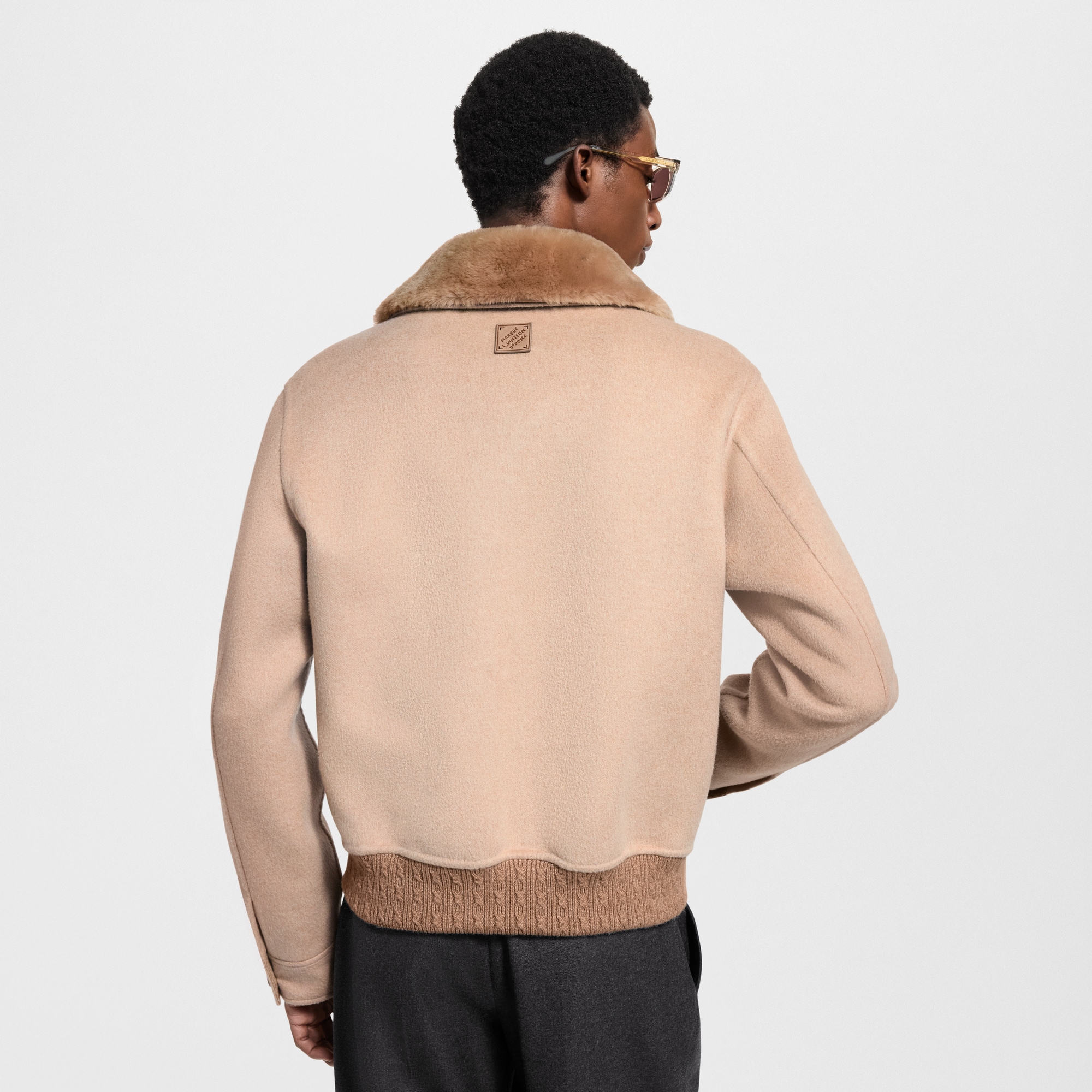  Ready-to-Wear Coats and Outerwear Vicuna-Cashmere Blend Double Face Blouson | Louis Vuitton ® (Product zoom)