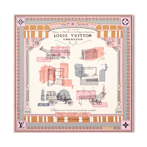 S00 Accessories Silk Squares and Bandeaus Vintage Trunk Square 90 | Louis Vuitton ® (Product zoom)
