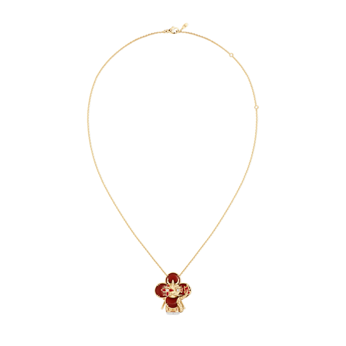 Jewelry Necklaces and Pendants Vivienne Dragon Pendant, Yellow Gold, White Gold, Lacquer, Diamonds & Colored Gemstones | Louis Vuitton ® (Product zoom)