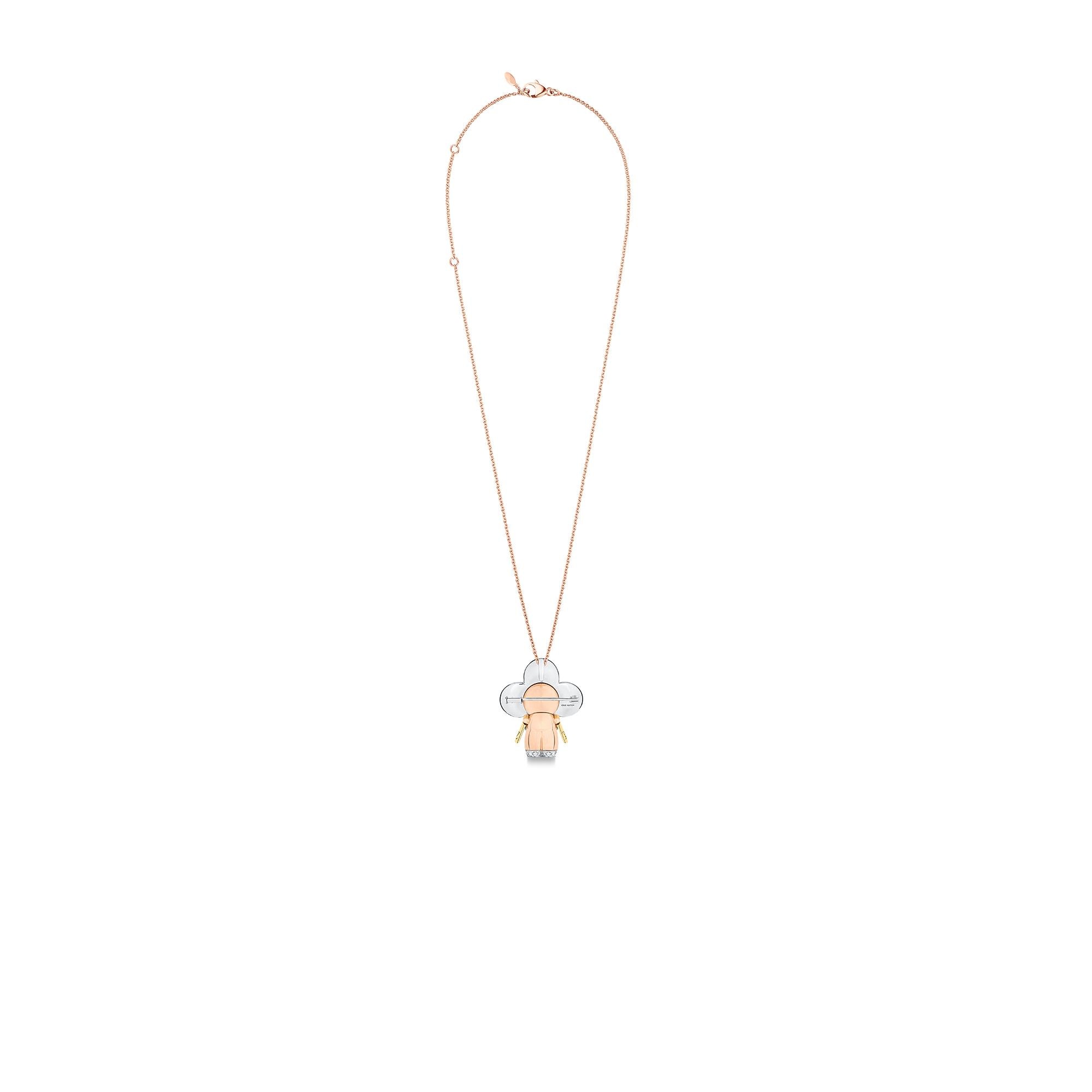  Categories Necklaces and Pendants  Vivienne large pendant, 3 golds & diamonds pavage | Louis Vuitton ® (Product zoom)