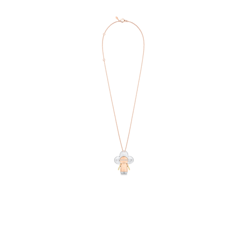 Categories Necklaces and Pendants Vivienne large pendant, 3 golds & diamonds pavage | Louis Vuitton ® (Product zoom)