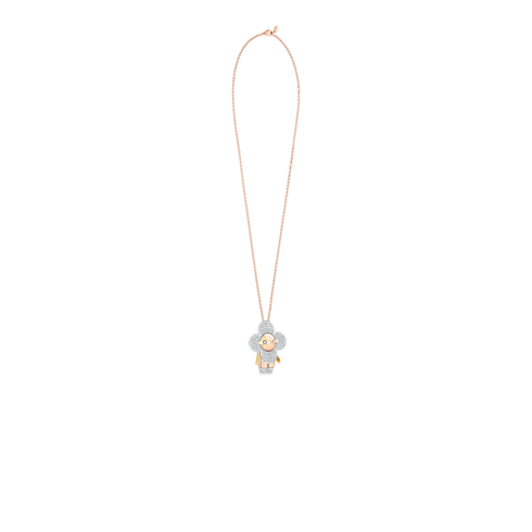 Categories Necklaces and Pendants Vivienne large pendant, 3 golds & diamonds pavage | Louis Vuitton ® (Product zoom)