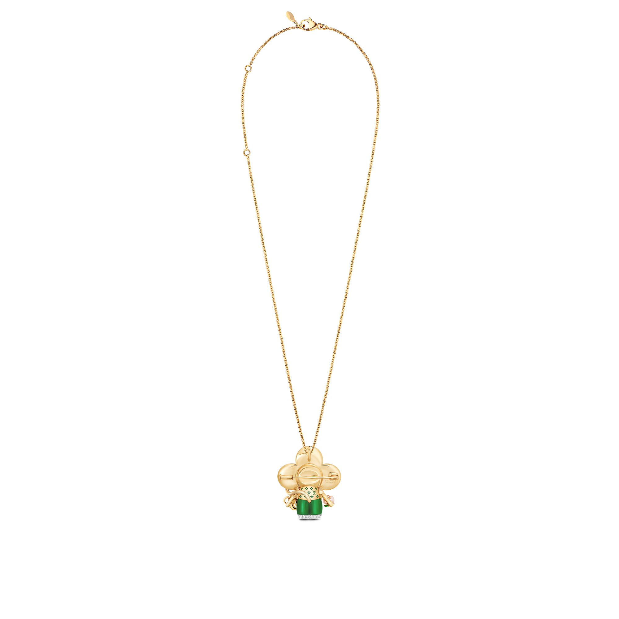  Jewelry Necklaces and Pendants Vivienne Monkey Pendant, 3 Golds, Lacquer, Diamonds & Colored Gemstones | Louis Vuitton ® (Product zoom)