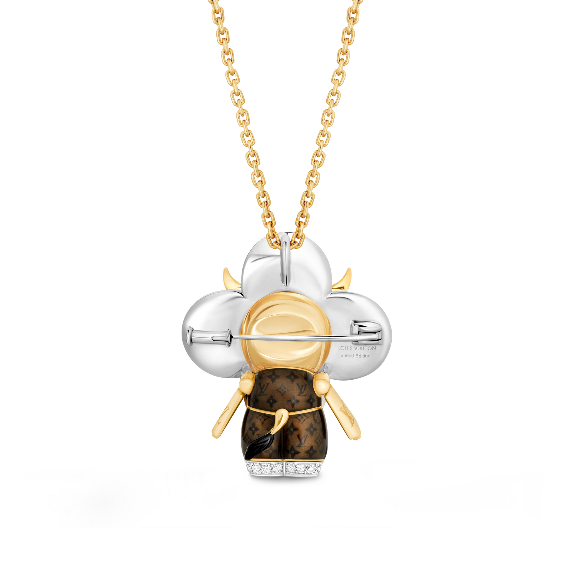  Jewelry Necklaces and Pendants Vivienne Ox Pendant, 3 Golds, Lacquer, Diamonds & Colored Gemstones | Louis Vuitton ® (Product zoom)