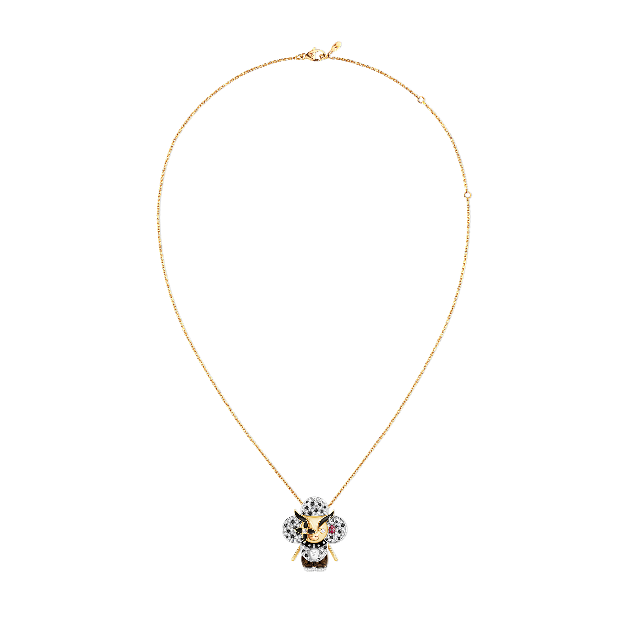  Jewelry Necklaces and Pendants Vivienne Ox Pendant, 3 Golds, Lacquer, Diamonds & Colored Gemstones | Louis Vuitton ® (Product zoom)