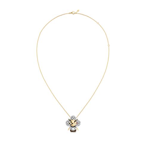 Jewelry Necklaces and Pendants Vivienne Ox Pendant, 3 Golds, Lacquer, Diamonds & Colored Gemstones | Louis Vuitton ® (Product zoom)