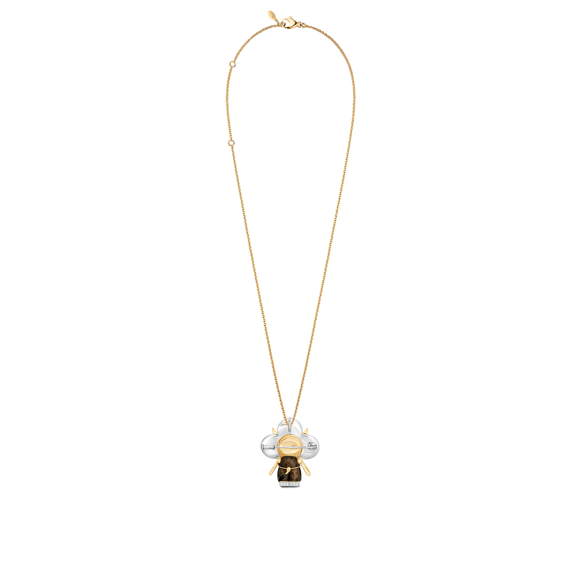 Vivienne Ox Pendant, 3 Golds, Lacquer, Diamonds & Colored Gemstones