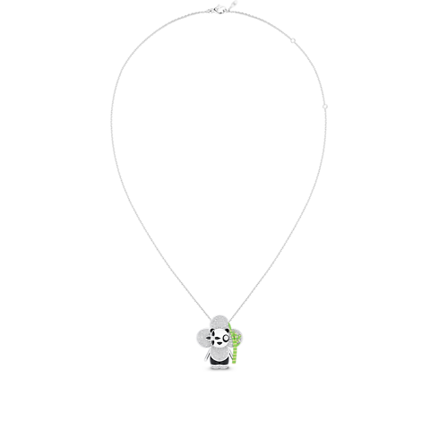Categories All Fine Jewelry Vivienne Panda Pendant, White Gold, Yellow Gold, Onyx, Lacquer & Diamonds | Louis Vuitton ® (Product zoom)