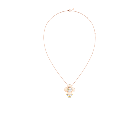 Categories Necklaces and Pendants Vivienne pendant, 3 golds & diamonds | Louis Vuitton ® (Product zoom)