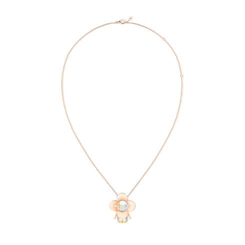 Categories Necklaces and Pendants Vivienne pendant, 3 golds & diamonds | Louis Vuitton ® (Product zoom)
