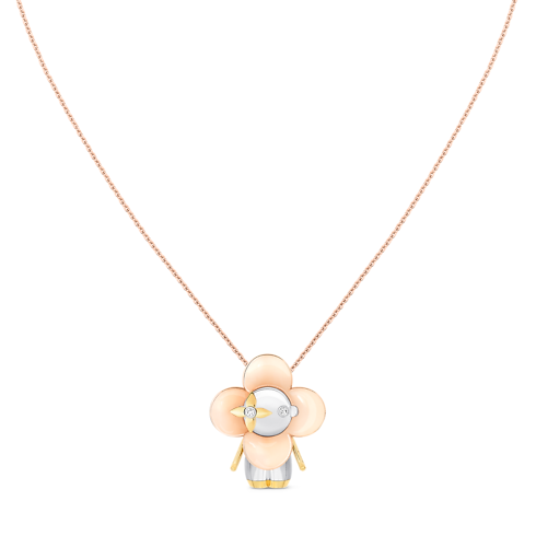 Categories Necklaces and Pendants Vivienne pendant, 3 golds & diamonds | Louis Vuitton ® (Product zoom)