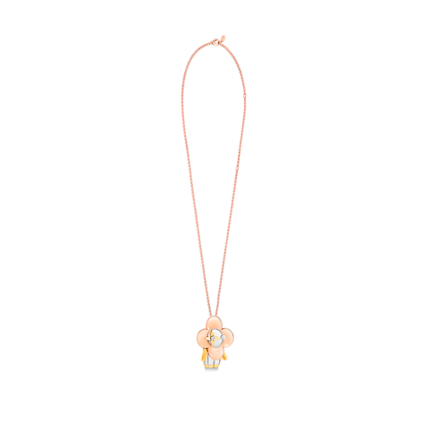 Categories Necklaces and Pendants Vivienne pendant, 3 golds & diamonds | Louis Vuitton ® (Product zoom)
