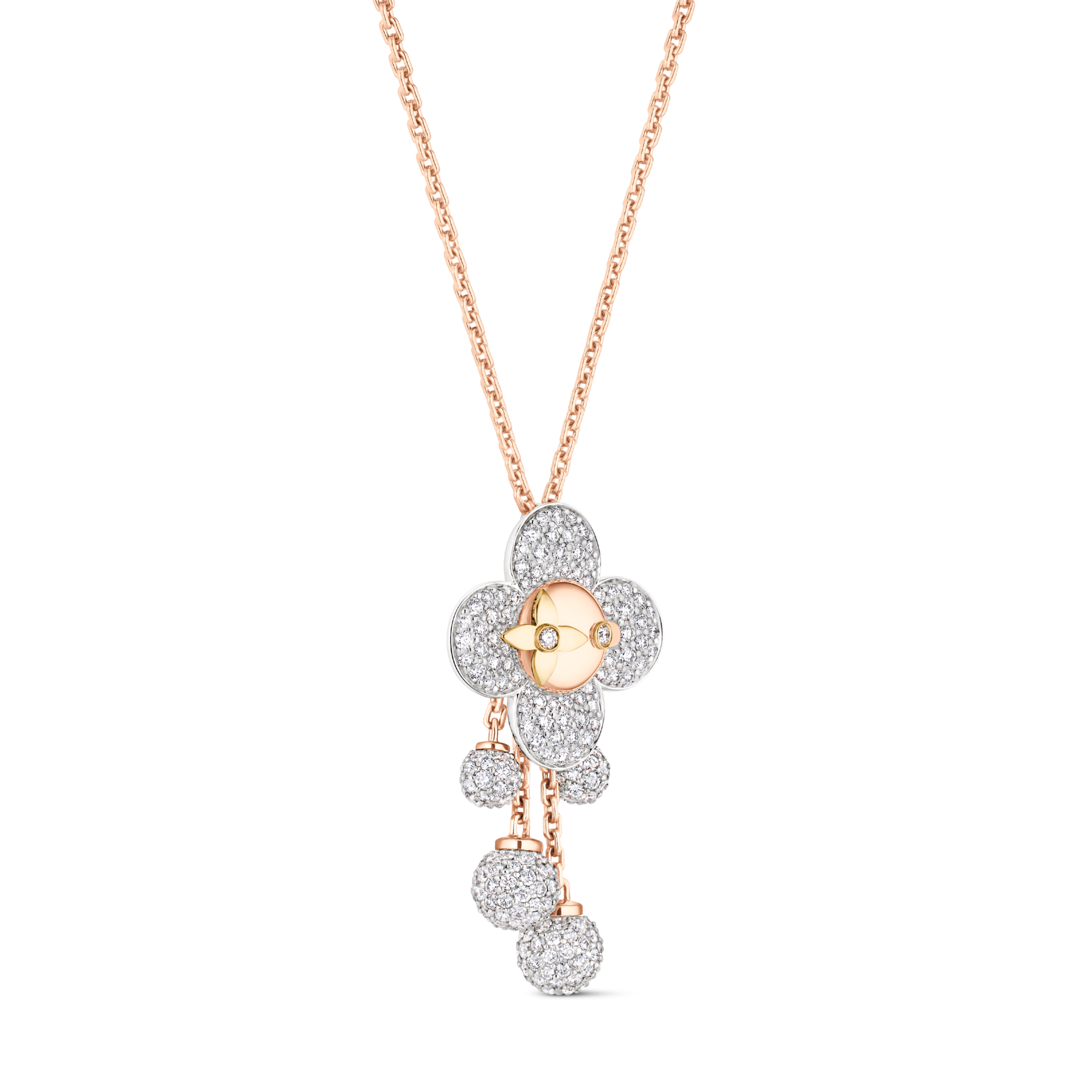  Categories Necklaces and Pendants  Vivienne Pendant, 3 Golds and Diamonds | Louis Vuitton ® (Product zoom)