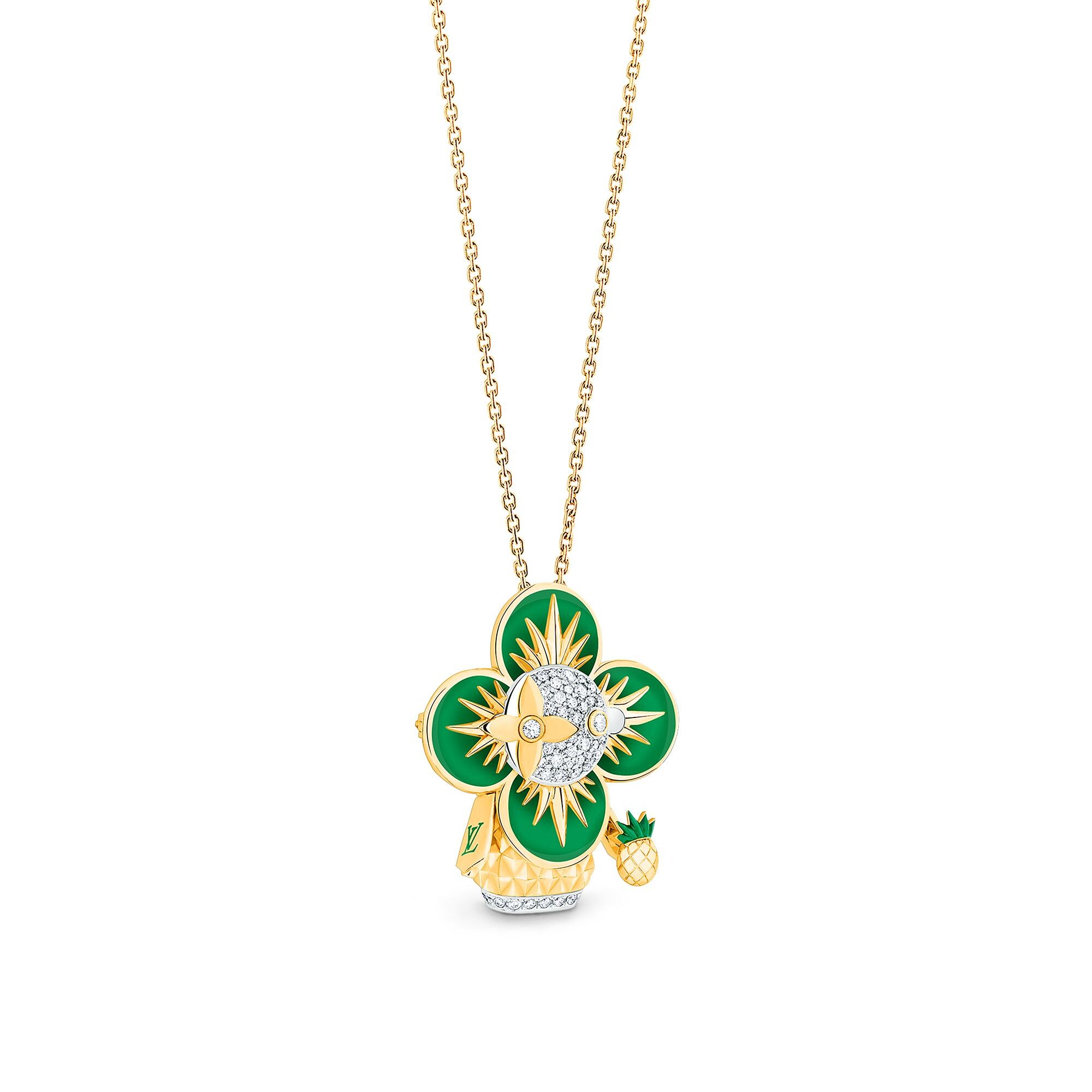 Vivienne Pineapple Pendant, Yellow Gold 