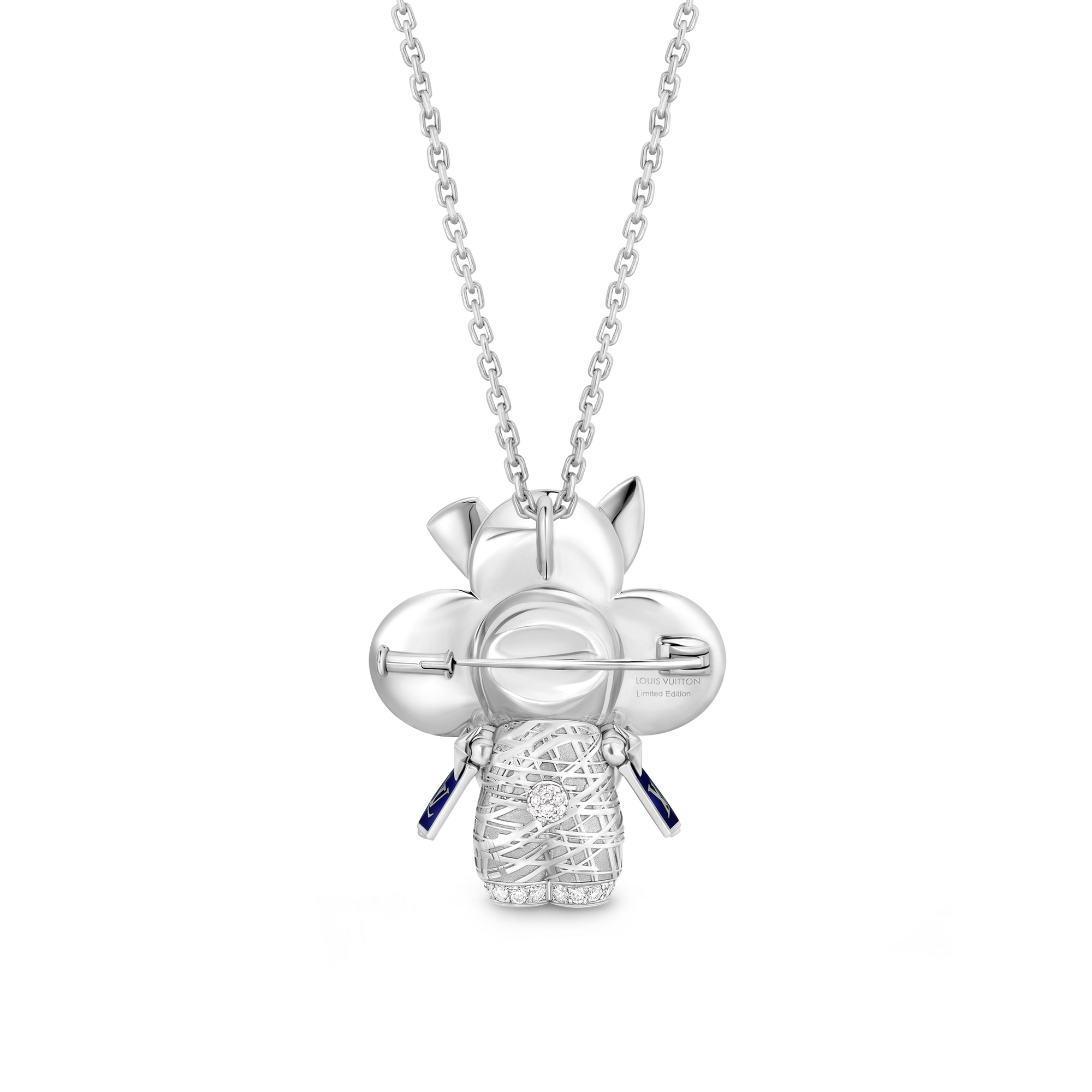  Jewelry Necklaces and Pendants Vivienne Rabbit Pendant, White Gold, Lacquer, Diamonds & Colored Gemstones | Louis Vuitton ® (Product zoom)