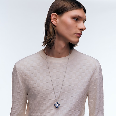 Jewelry Necklaces and Pendants Vivienne Rabbit Pendant, White Gold, Lacquer, Diamonds & Colored Gemstones | Louis Vuitton ® (Product zoom)