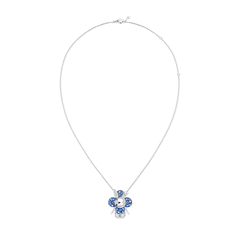 Jewelry Necklaces and Pendants Vivienne Rabbit Pendant, White Gold, Lacquer, Diamonds & Colored Gemstones | Louis Vuitton ® (Product zoom)