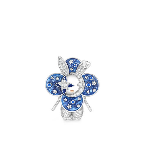 Jewelry Necklaces and Pendants Vivienne Rabbit Pendant, White Gold, Lacquer, Diamonds & Colored Gemstones | Louis Vuitton ® (Product zoom)