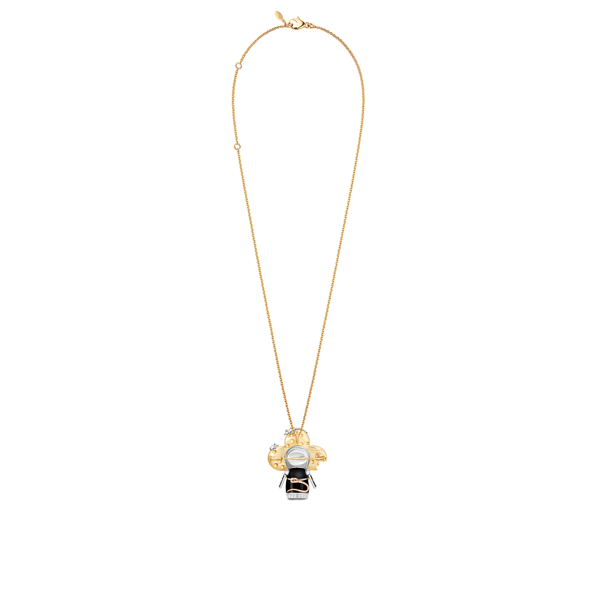  Jewelry Necklaces and Pendants Vivienne Rat Pendant, 3 Golds, Lacquer, Diamonds & Colored Gemstones | Louis Vuitton ® (Product zoom)