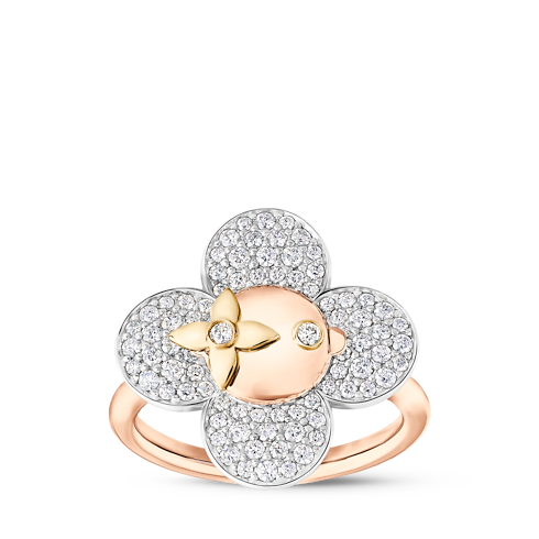 Categories Rings Vivienne Ring, 3 Golds and Diamonds | Louis Vuitton ® (Product zoom)