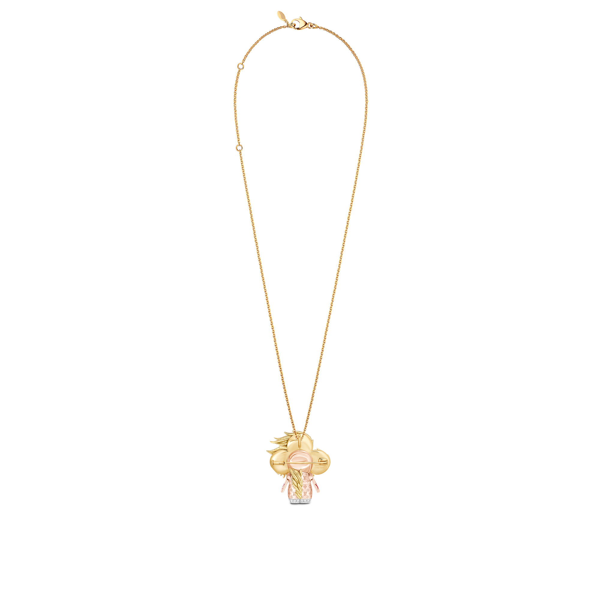  Jewelry Necklaces and Pendants Vivienne Rooster Pendant, 3 Golds, Lacquer, Diamonds & Colored Gemstones | Louis Vuitton ® (Product zoom)