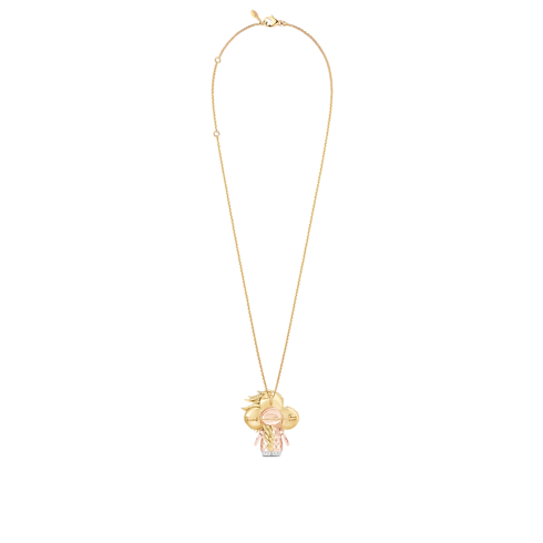 Jewelry Necklaces and Pendants Vivienne Rooster Pendant, 3 Golds, Lacquer, Diamonds & Colored Gemstones | Louis Vuitton ® (Product zoom)