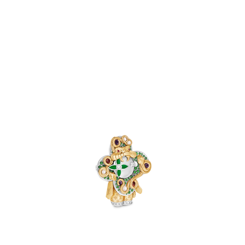 Jewelry Necklaces and Pendants Vivienne Snake Pendant, Yellow Gold, White Gold, Lacquer, Diamonds & Colored Gemstones | Louis Vuitton ® (Product zoom)