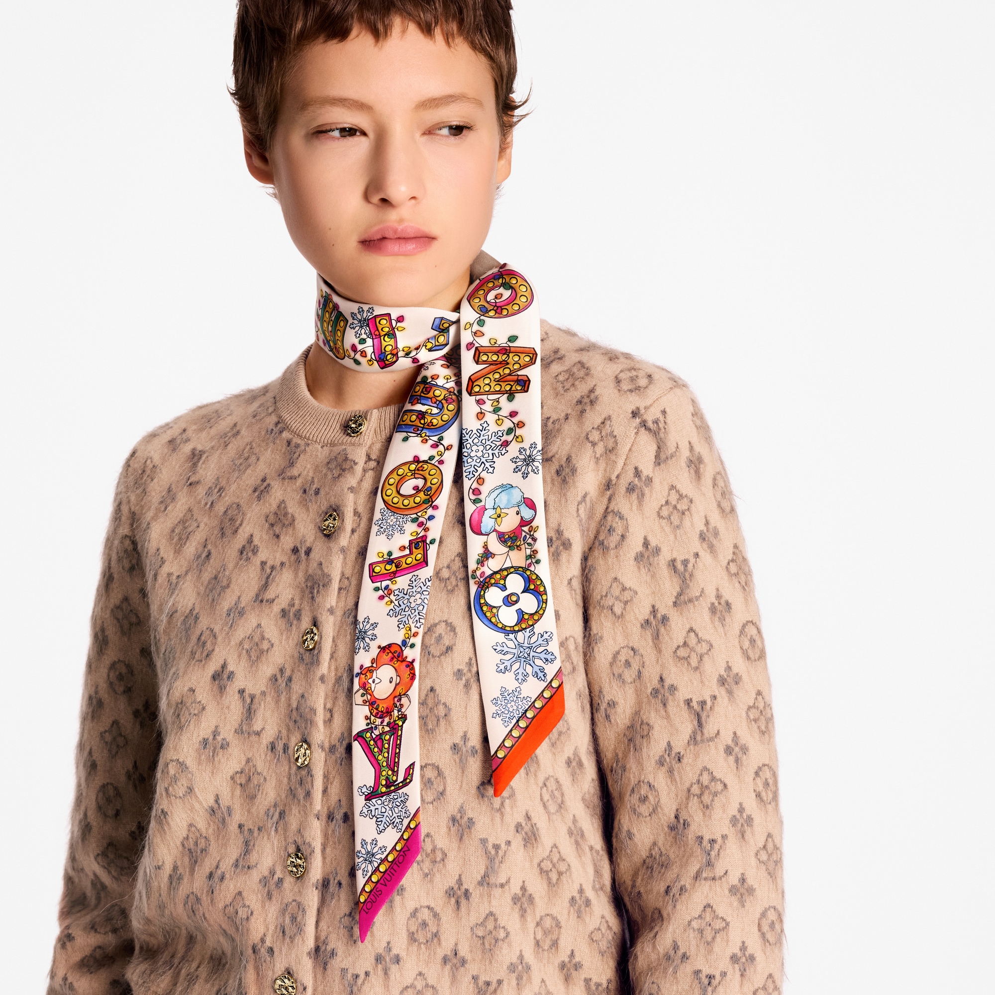 S00 Accessories Silk Squares and Bandeaus  Vivienne Winter Celebration BB Bandeau | Louis Vuitton ® (Product zoom)