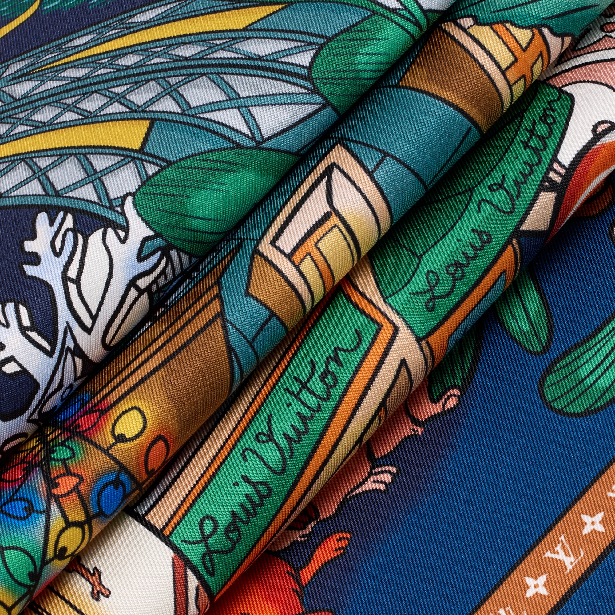 S00 Accessories Silk Squares and Bandeaus  Vivienne Winter Celebration Square 90 | Louis Vuitton ® (Product zoom)