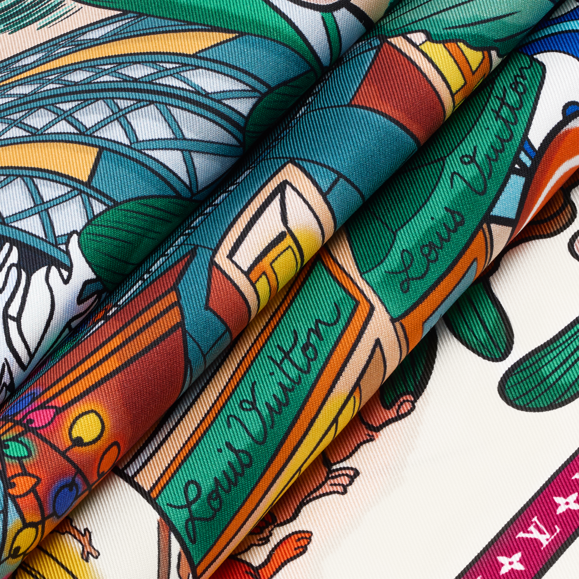 S00 Accessories Silk Squares and Bandeaus  Vivienne Winter Celebration Square 90 | Louis Vuitton ® (Product zoom)