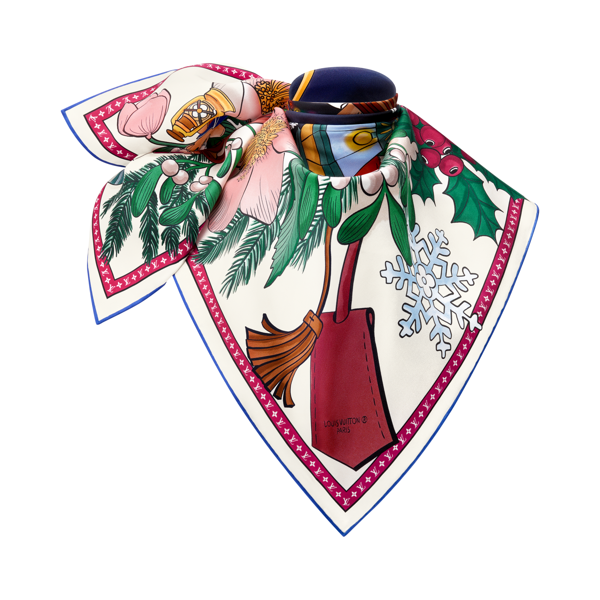 S00 Accessories Silk Squares and Bandeaus  Vivienne Winter Celebration Square 90 | Louis Vuitton ® (Product zoom)