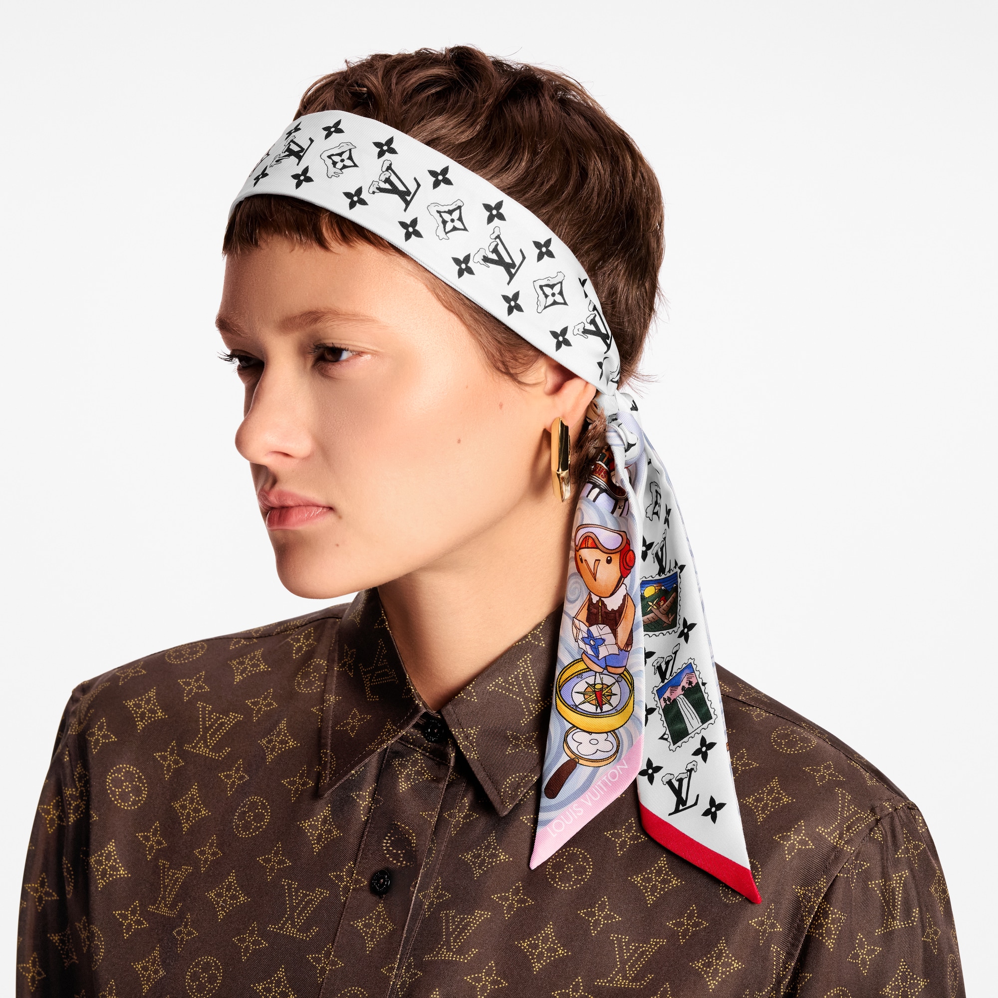 Louis Vuitton 100% Authentic Hair Bandeau Monogram Silhouette BB Bandeau S00 - Women - Accessories  main image 2