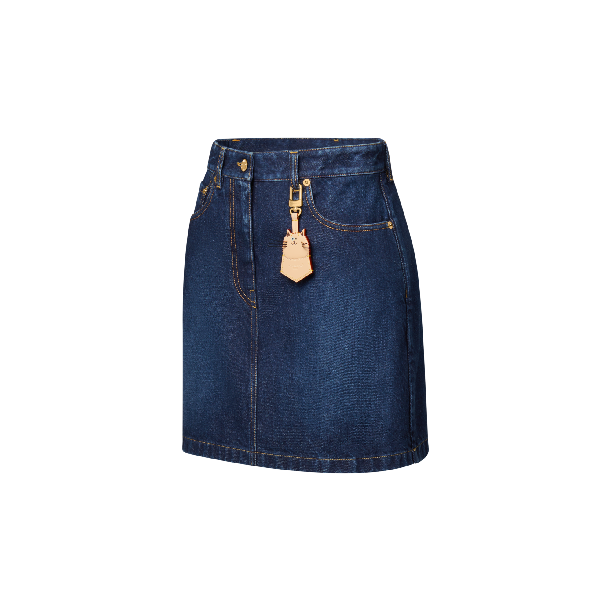  Ready-to-Wear Skirts and Shorts Washed Denim Skirt | Louis Vuitton ® (Product zoom)