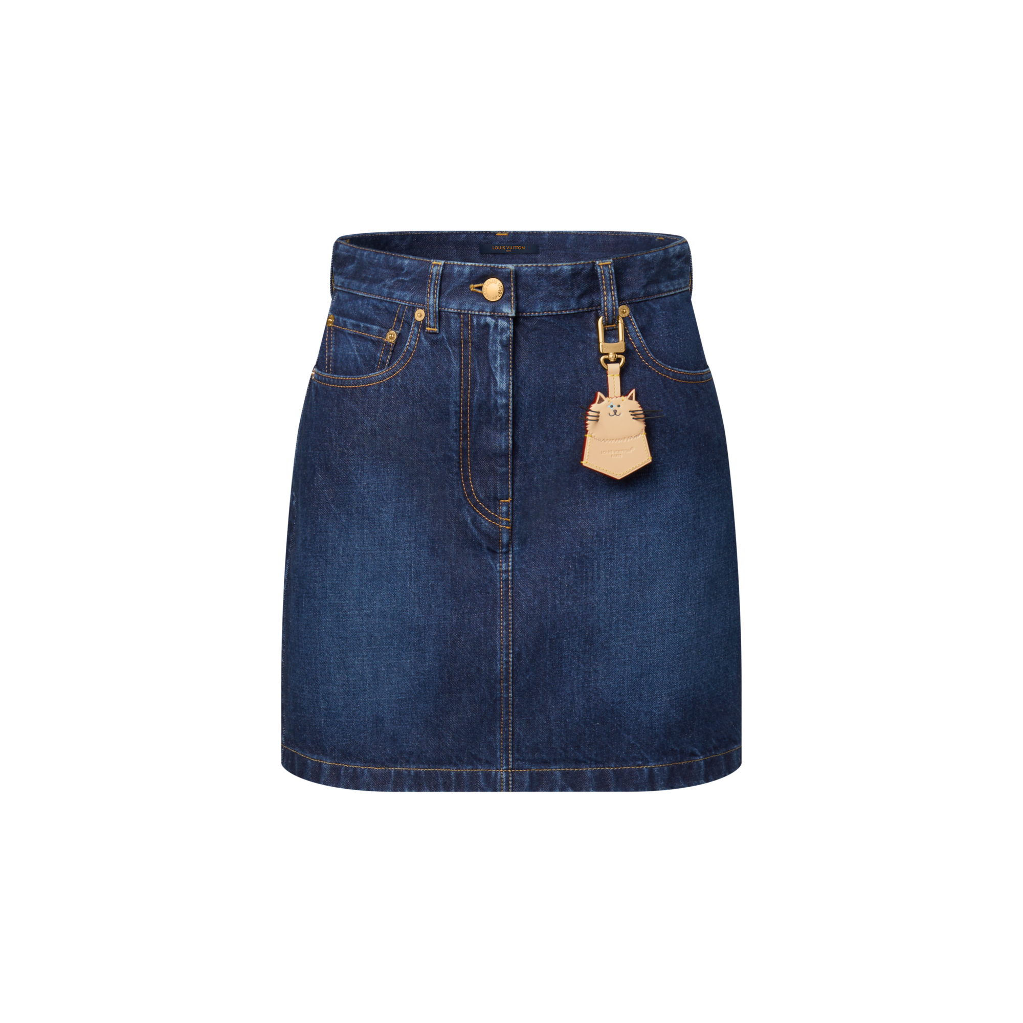  Ready-to-Wear Skirts and Shorts Washed Denim Skirt | Louis Vuitton ® (Product zoom)
