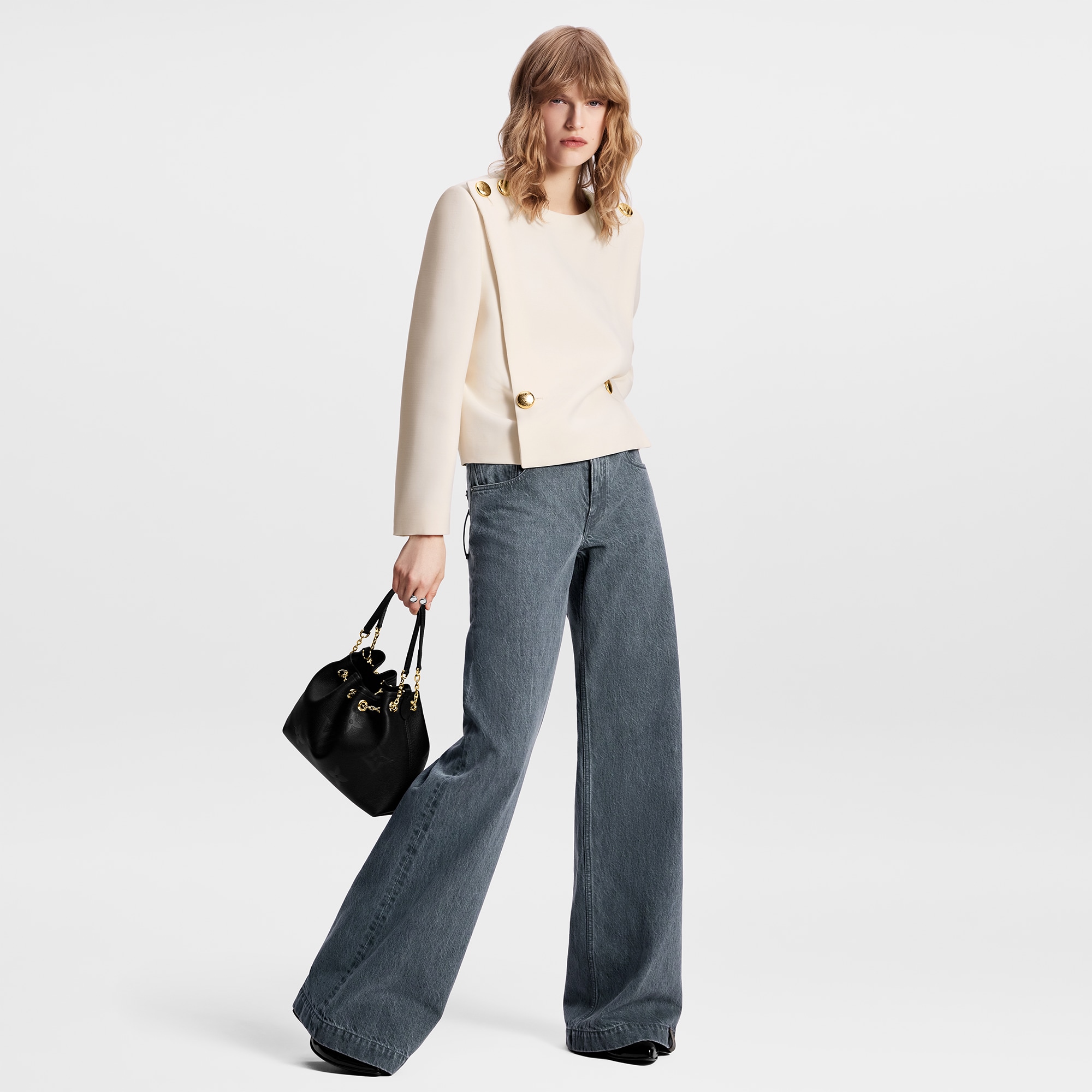 Washed Denim Wide-Leg Jeans - Women - Ready-to-Wear | LOUIS VUITTON ®