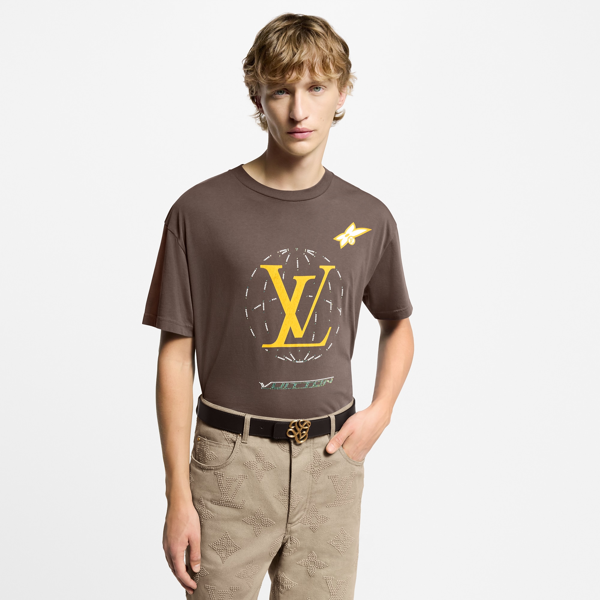 Washed Embellished Cotton T-Shirt