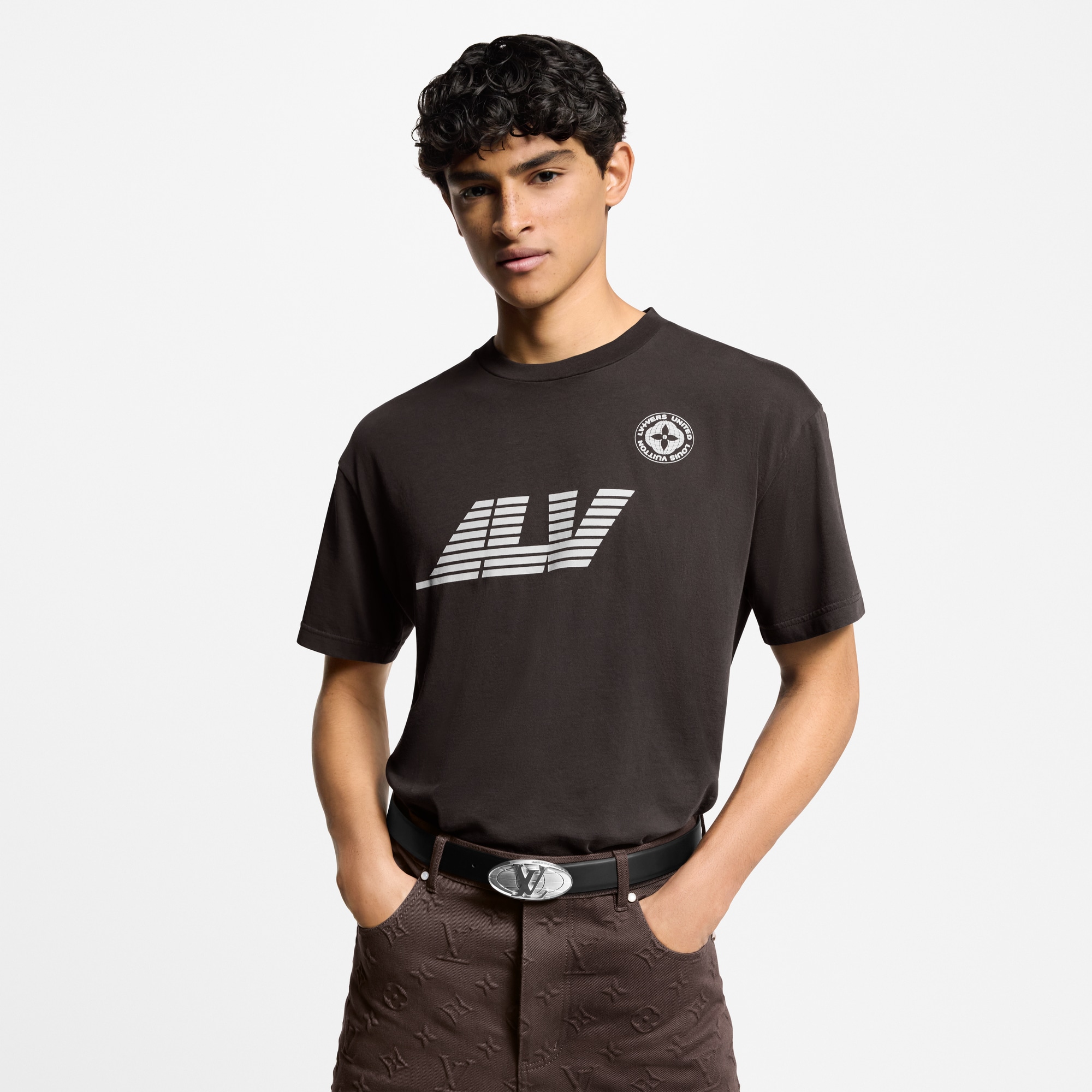  Ready-to-Wear T-Shirts and Polos Washed Printed Cotton T-Shirt | Louis Vuitton ® (Product zoom)