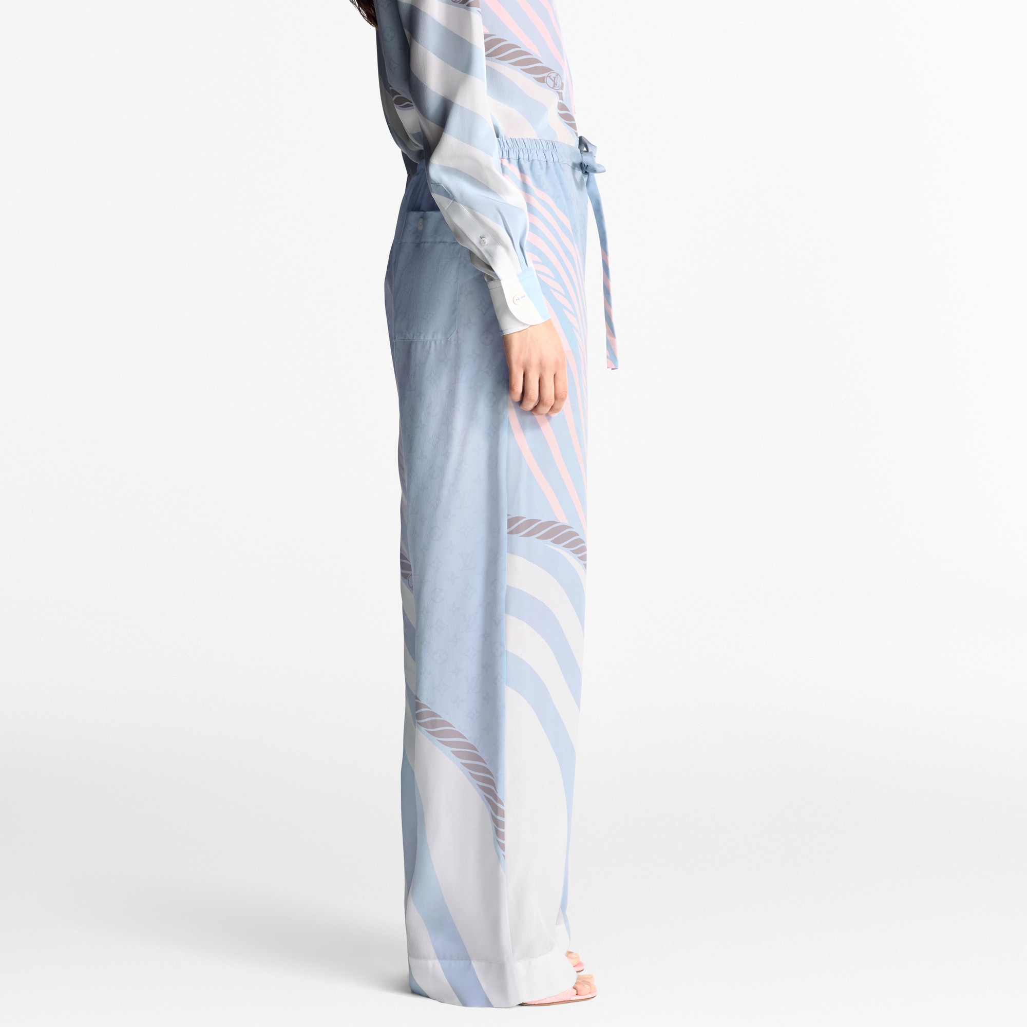  Ready-to-Wear Pants Wave Print Pajama Pants  | Louis Vuitton ® (Product zoom)