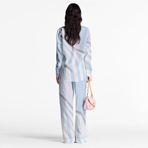 Ready-to-Wear Tops Wave Print Silk Shirt | Louis Vuitton ® (Product zoom)