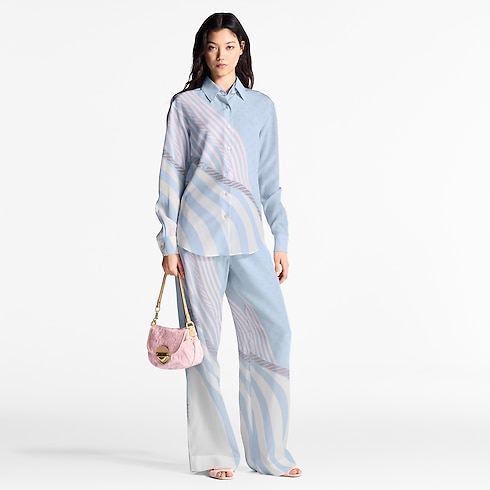 Ready-to-Wear Tops Wave Print Silk Shirt | Louis Vuitton ® (Product zoom)