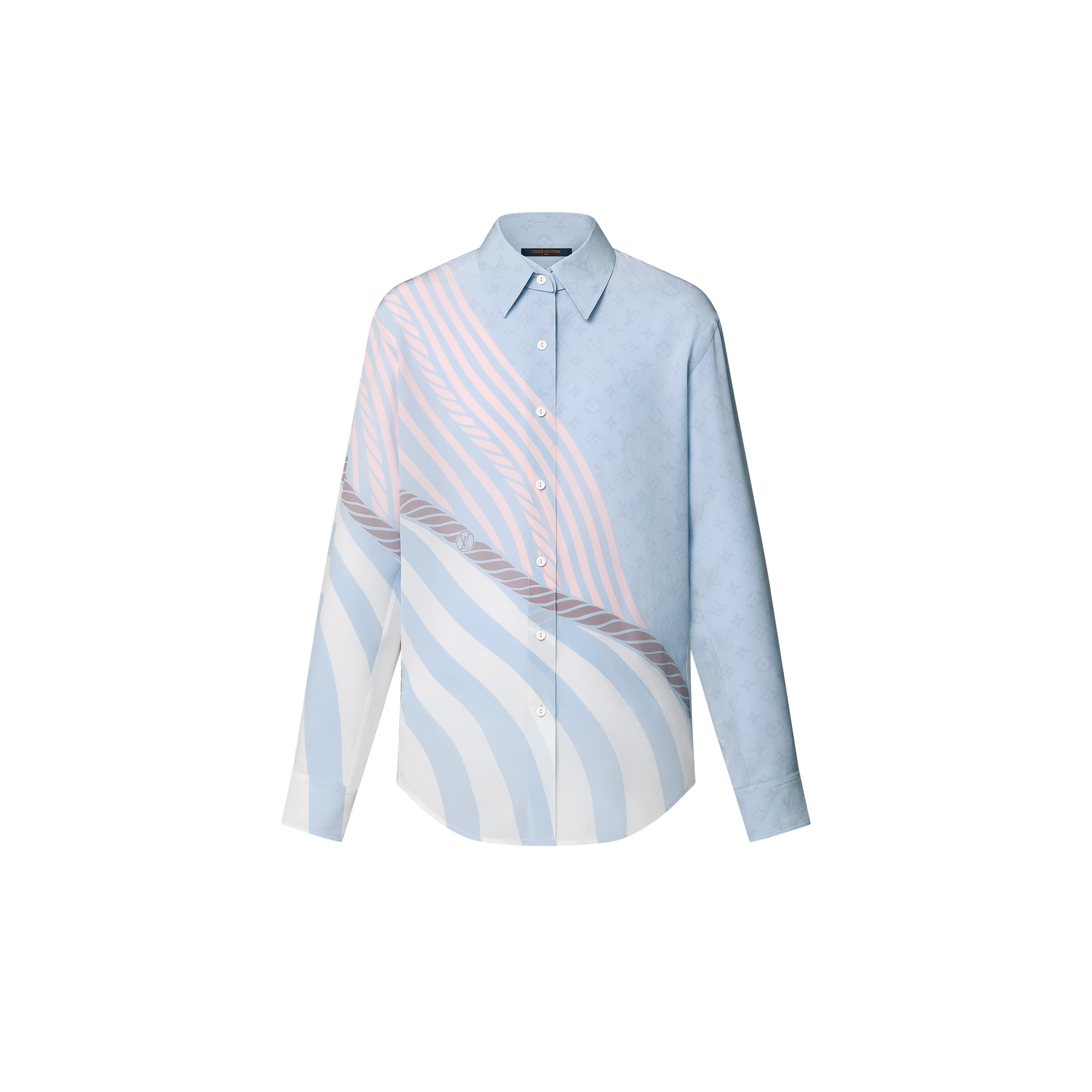  Ready-to-Wear Tops Wave Print Silk Shirt  | Louis Vuitton ® (Product zoom)