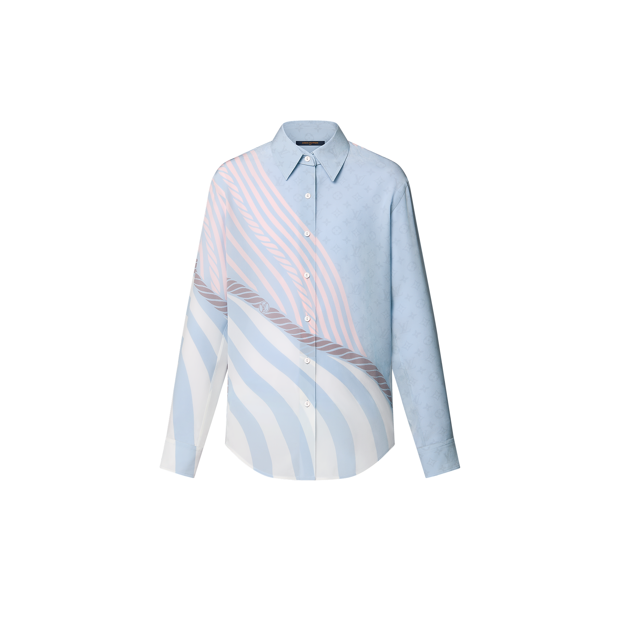 Wave Print Silk Shirt